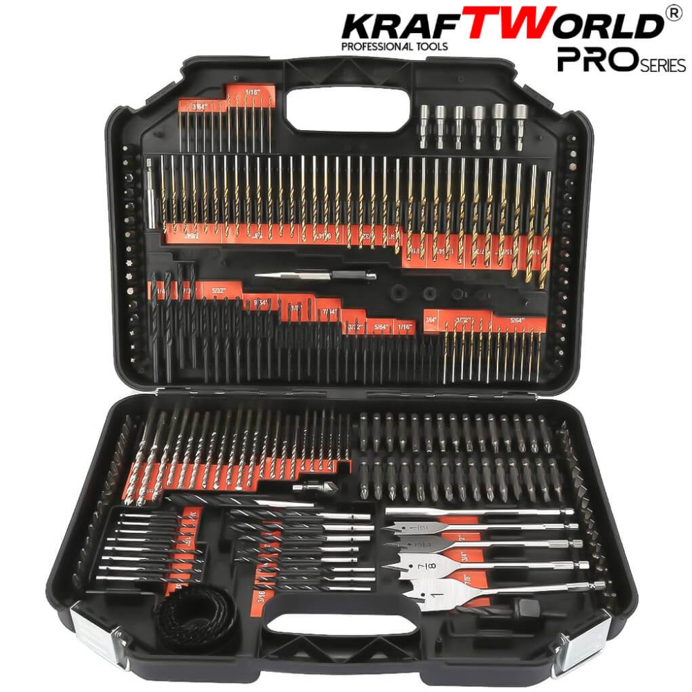 Комплект Битове и Свредла 246 Части в Куфар KRAFT WORLD