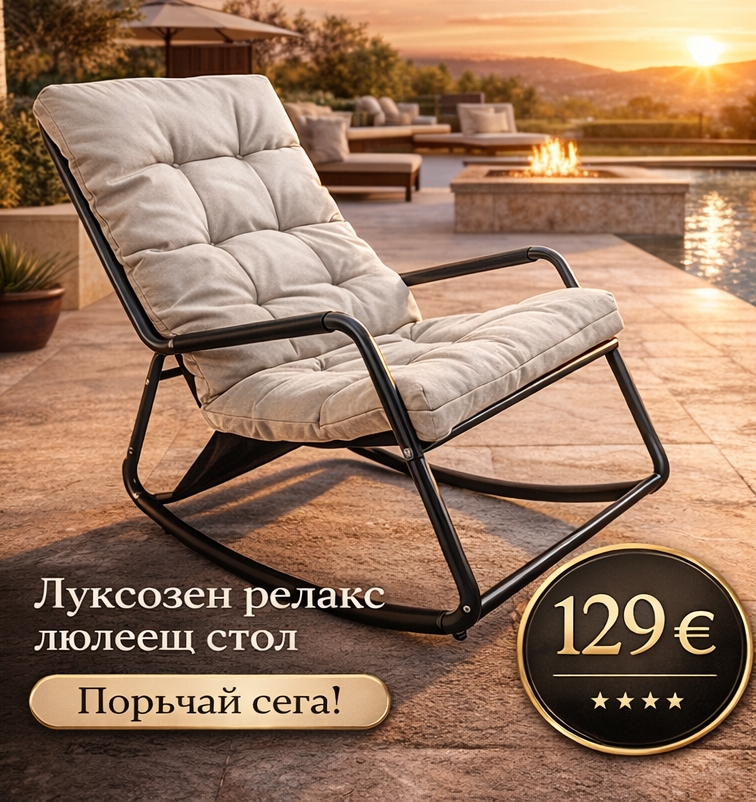 Стилен Люлеещ се Стол Issabel до 150кг