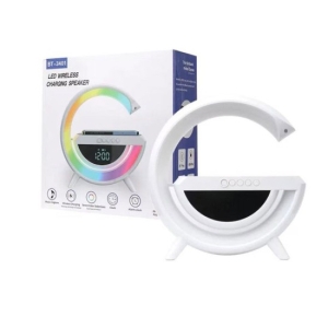 Безжично Зарядно 15W с Bluetooth Тонколона и LED Часовник BT-3401 3в1