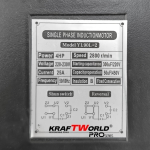 Трибутален Въздушен Компресор 200L, 4HP, 10 bar KRAFT WORLD PRO