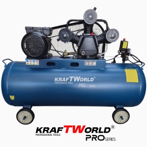 Трибутален Въздушен Компресор 200L, 4HP, 10 bar KRAFT WORLD PRO