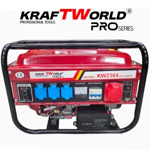 Бензинов Генератор 4.5 kW с Дистанционно Запалване и Електростартер KRAFT WORLD PRO