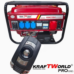 Бензинов Генератор 4.5 kW с Дистанционно Запалване и Електростартер KRAFT WORLD PRO