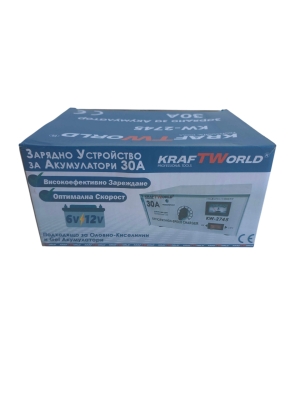 Зарядно Устройство KraftWorld 30A, за Акумулатори 6V и 12V
