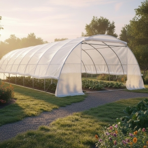 Тунелна Оранжерия 600x400x200cm 2 Врати 12 Прозореца MAXI
