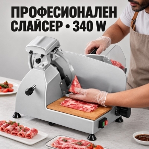 Професионален слайсер за месо 340 W с нож 25,4 см